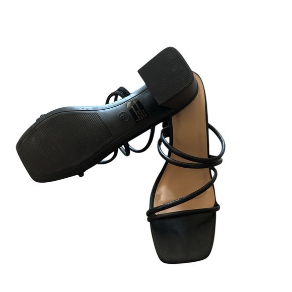 Black Strappy Heeled Sandals - Picture 2 of 2